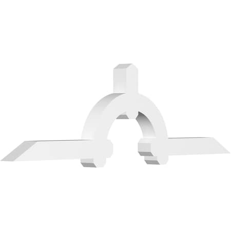 Ekena Millwork Ericson Architectural Grade PVC Gable Bracket, 72"W x 21"H x 4"D x 4"F, 7/12 Pitch GBP072X21X0404ERI00